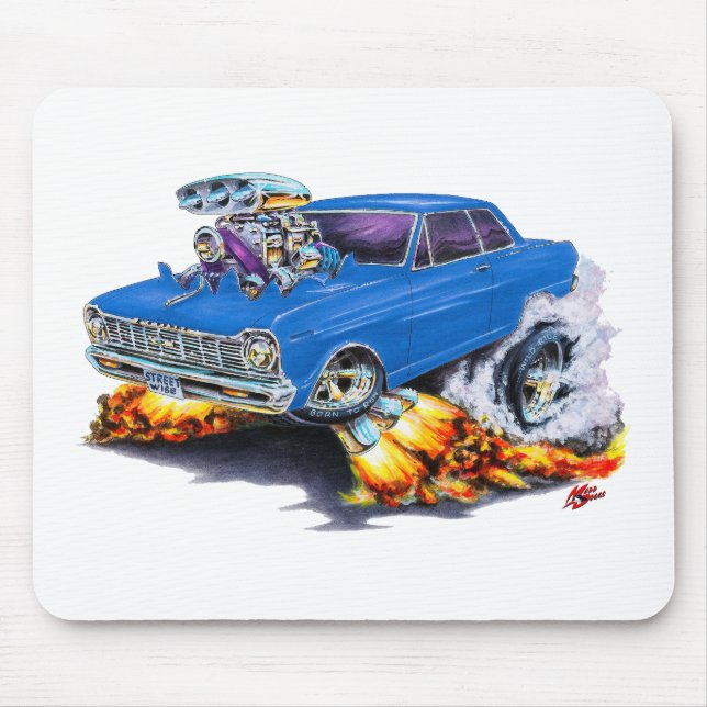 Tapis De Souris Voiture 1962-65 de bleu de nova (Devant)