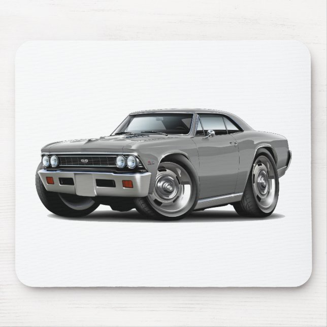 Tapis De Souris Voiture 1966 de gris de Chevelle (Devant)