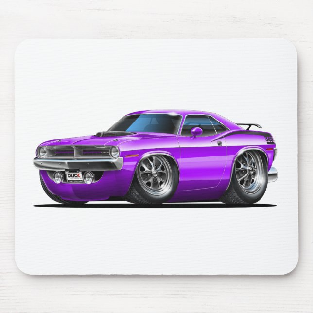 Tapis De Souris Voiture 1970 de pourpre de Plymouth Cuda (Devant)