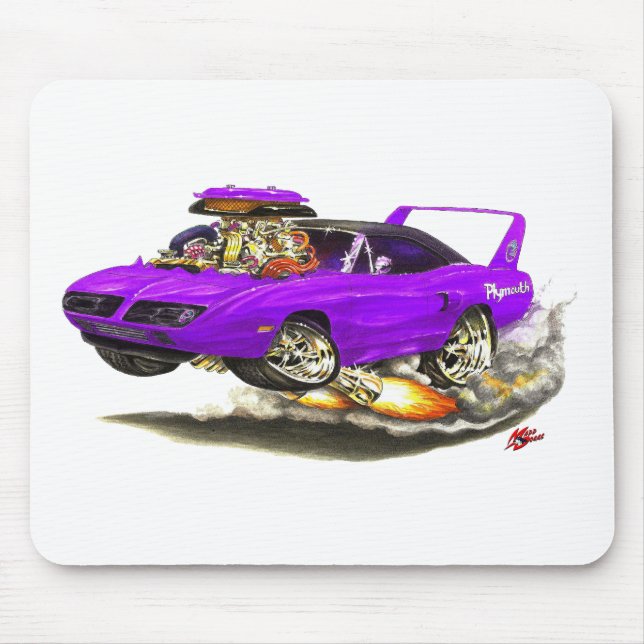 Tapis De Souris Voiture 1970 de pourpre de Superbird (Devant)