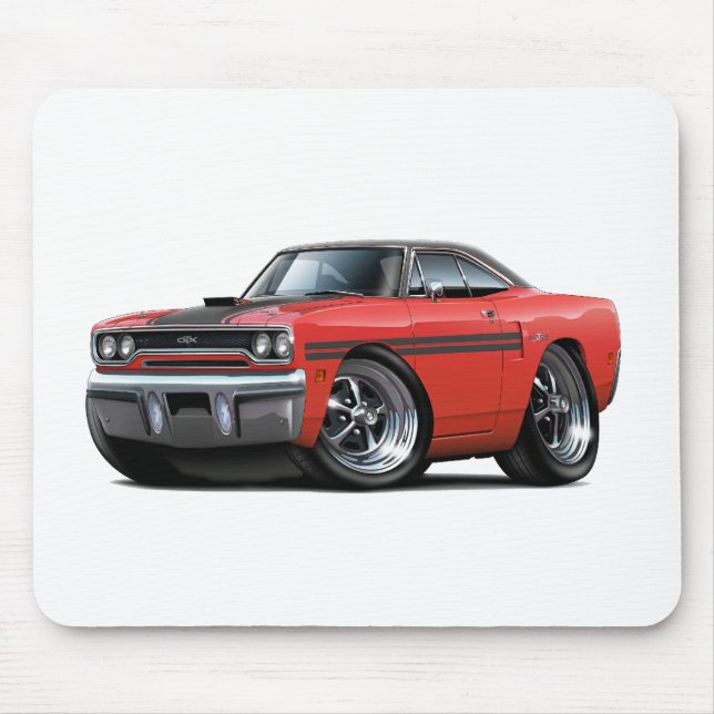 Tapis De Souris Voiture 1970 supérieure Rouge-Noire de Plymouth (Devant)
