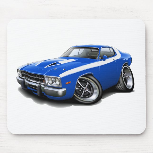 Tapis De Souris Voiture 1973-74 Bleu-Blanche de Roadrunner (Devant)