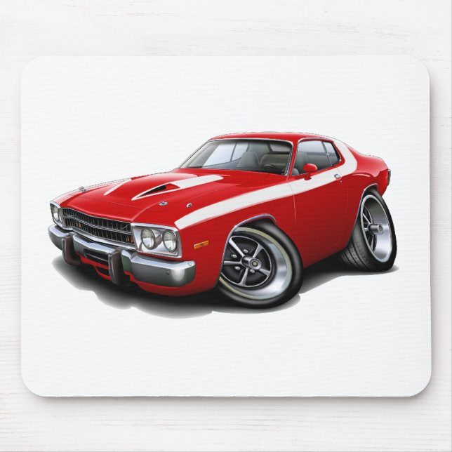 Tapis De Souris Voiture 1973-74 Rouge-Blanche de Roadrunner (Devant)