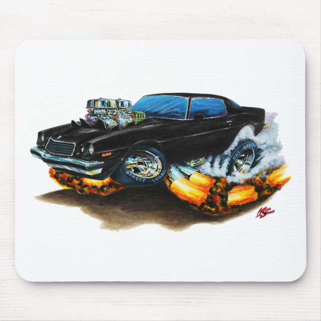 Tapis De Souris Voiture 1974-78 noire de Camaro (Devant)