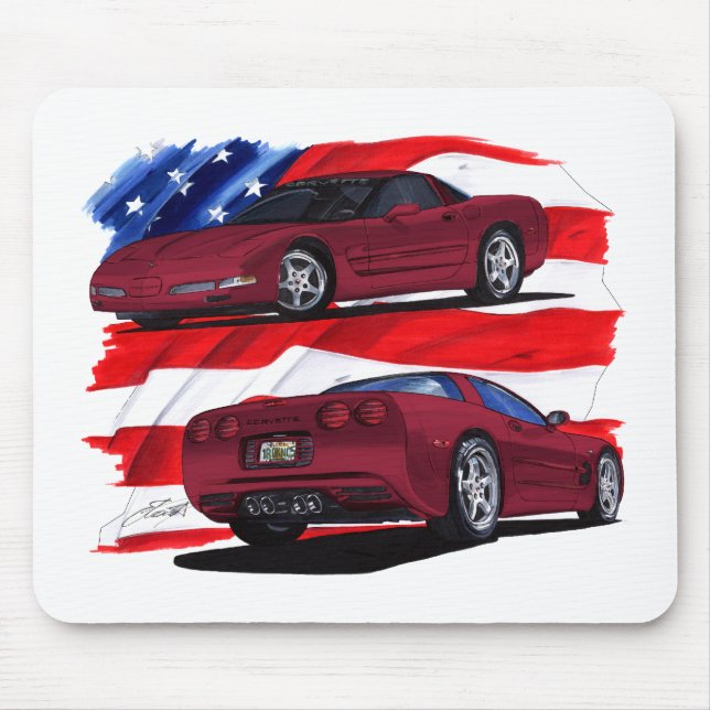 Tapis De Souris Voiture 1999-04 marron de Corvette (Devant)
