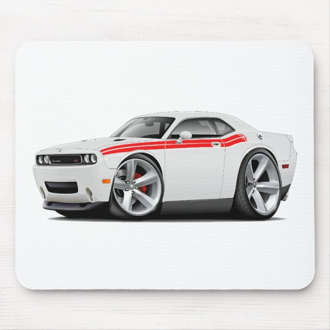 Tapis De Souris Voiture 2009-11 Blanc-Rouge du challengeur droite (Devant)