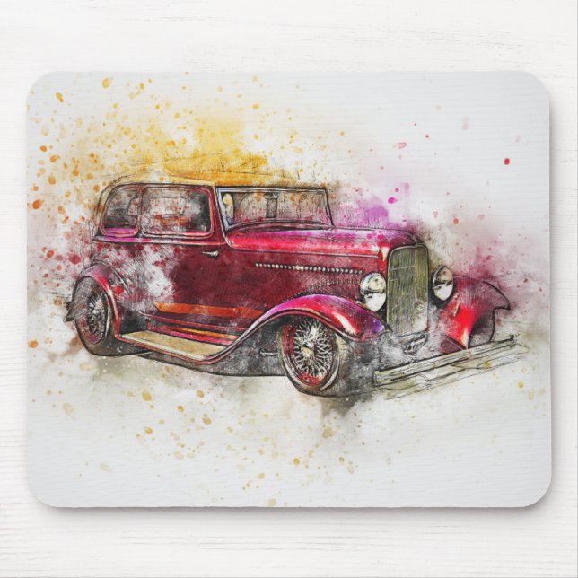 Tapis De Souris Voiture antique vintage (Devant)