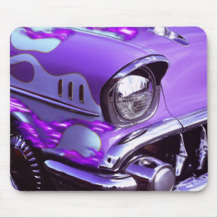 Tapis De Souris Voiture classique : Chevrolet avec capot en feu