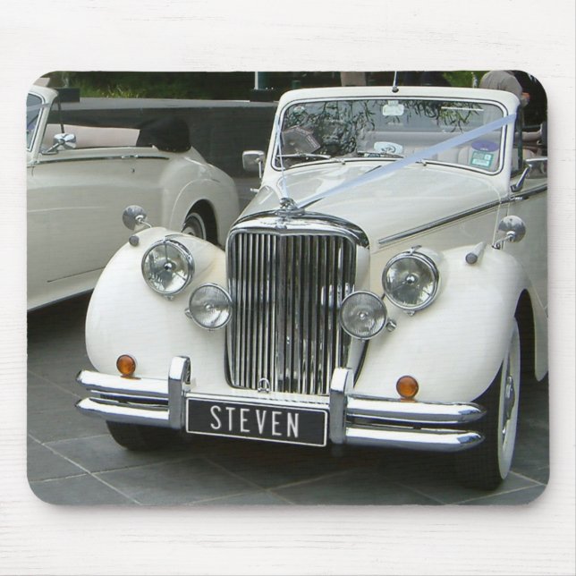 Tapis De Souris Voiture classique personnalisée avec votre nom ! (Devant)