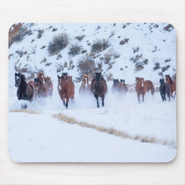 Tapis De Souris Voiture Cowboy | Hideout Ranch Shell, Wyoming (Devant)