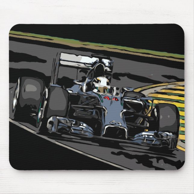 TAPIS DE SOURIS VOITURE DE COURSE - NÉE À LA COURSE (Devant)