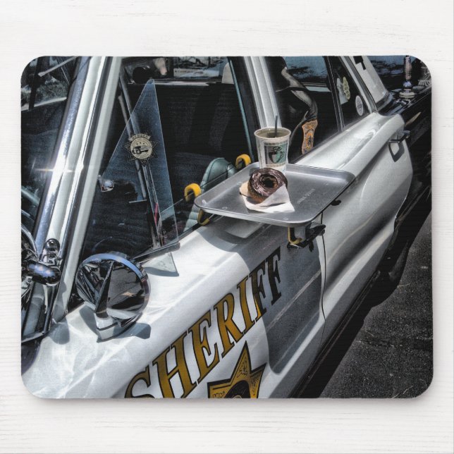 Tapis De Souris Voiture de police vintage (Devant)