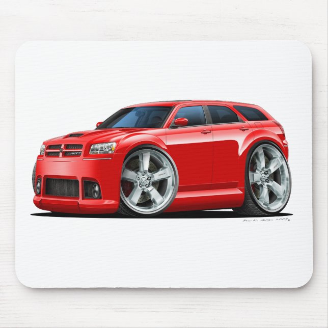 Tapis De Souris Voiture de rouge de magnum de Dodge (Devant)