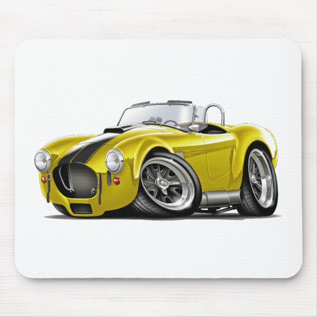 Tapis De Souris Voiture Jaune-Noire de cobra (Devant)