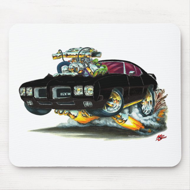 Tapis De Souris Voiture noire de 1970 GTO (Devant)