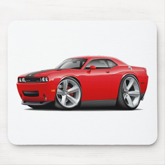 Tapis De Souris Voiture Rouge-Noire du challengeur SRT8 (Devant)