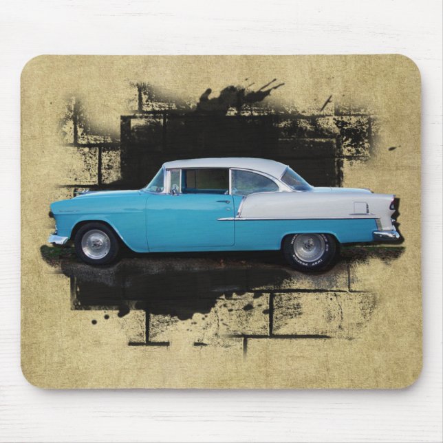 Tapis De Souris Voitures 1955 classiques d'Air de bel de Chevy (Devant)