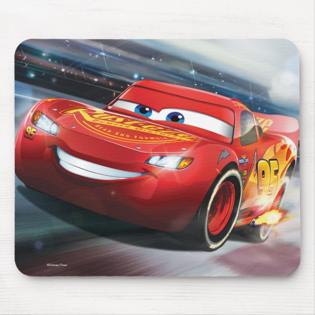 Tapis De Souris Voitures 3 | Lightning McQueen - Plein gaz (Devant)