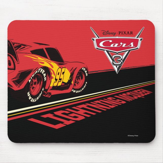 Tapis De Souris Voitures 3 | Lightning McQueen - Race (Devant)