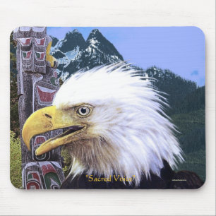 Tapis De Souris Voix Sacrée Aigle et Totem Pole Pad