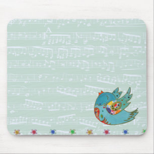 Tapis De Souris Vol et chant mignons d'oiseau