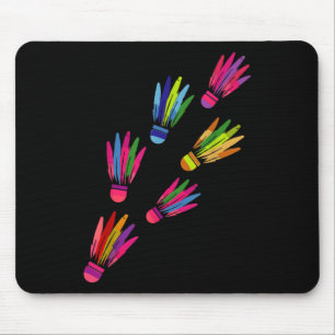 Tapis De Souris Volant Badminton Colorés Joueurs Homme Femmes