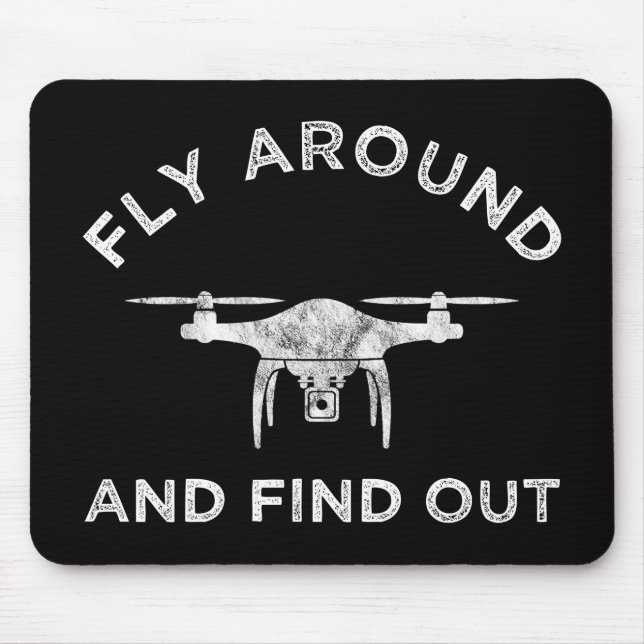 Tapis De Souris Volez Autour Et Découvrez Le Drôle Pilote De Drone (Devant)