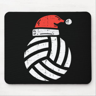 Tapis De Souris Volley-ball Santa Hat Noël Noël Joueur sportif