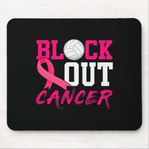 Tapis De Souris Volleyball Cancer du sein Sensibilisation Bloquer
