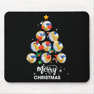 Tapis De Souris Volleyball Noël Arbre Noël Cadeau De Noël Pour Vol