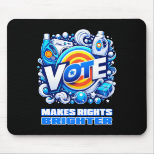 Tapis De Souris Vote Détergent Bright Bright Funny Vintage 2024