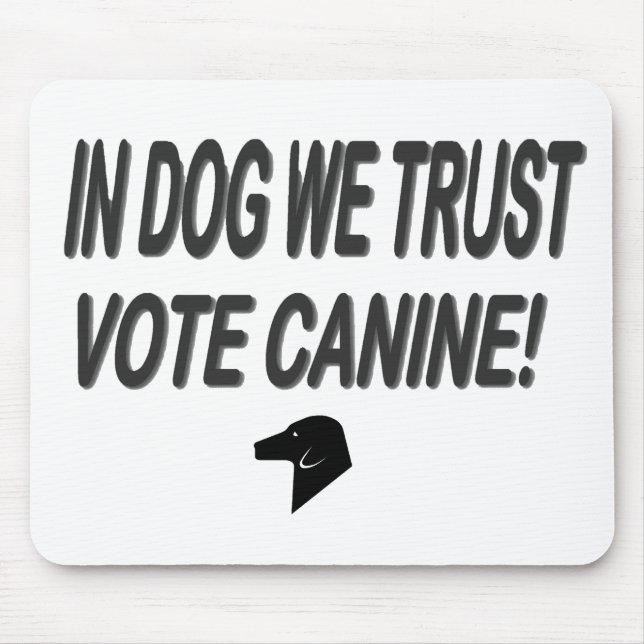 Tapis De Souris Vote Dog avec Black Text (Devant)
