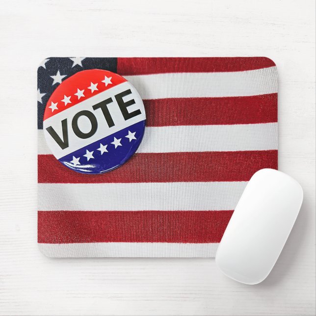 Tapis De Souris Vote Pin sur un drapeau américain (Avec souris)