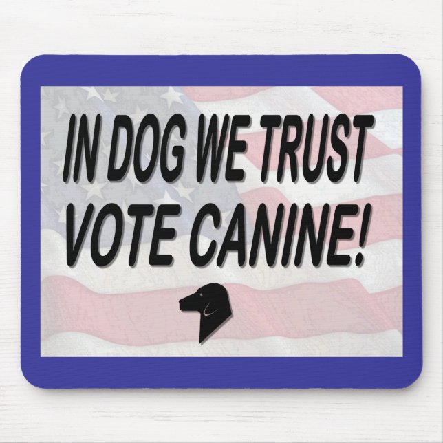 Tapis De Souris Votez Chien avec le drapeau américain Mousepad (Devant)