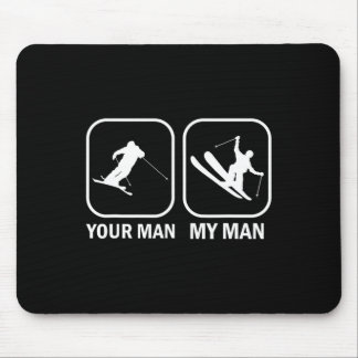 Tapis De Souris Votre Homme Mon Homme Drôle Biathlète Ski Tirer Sp