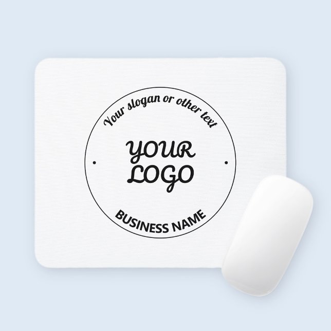 Tapis De Souris Votre logo avec Slogan et nom commercial modifiabl (Créateur téléchargé)