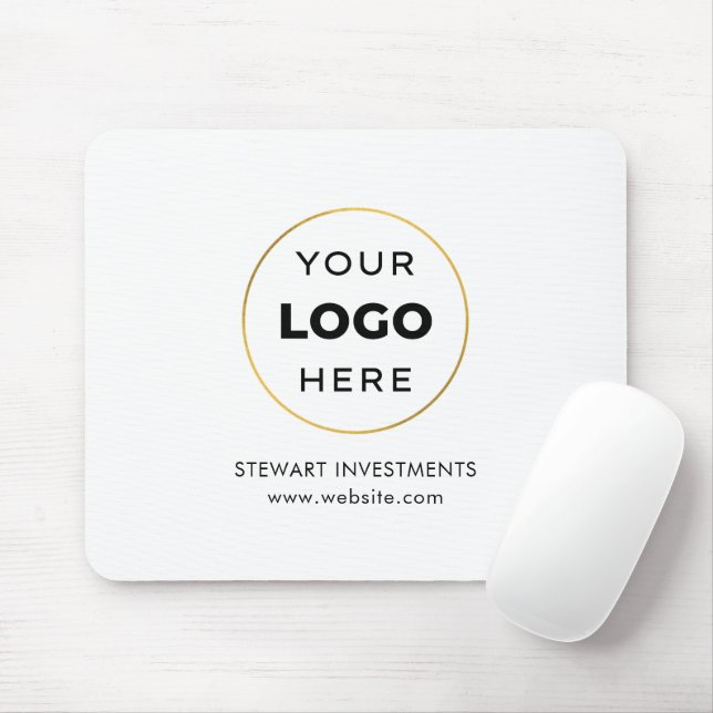 Tapis De Souris Votre logo Entreprise Blanc (Avec souris)