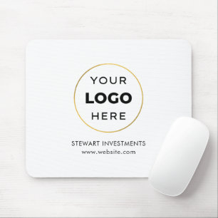 Tapis De Souris Votre logo entreprise société blanc