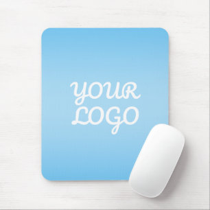 Tapis De Souris Votre logo et ombre simple moderne   Bleu clair