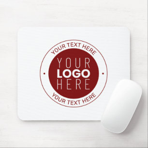 Tapis De Souris Votre logo et texte personnalisable Rouge foncé/