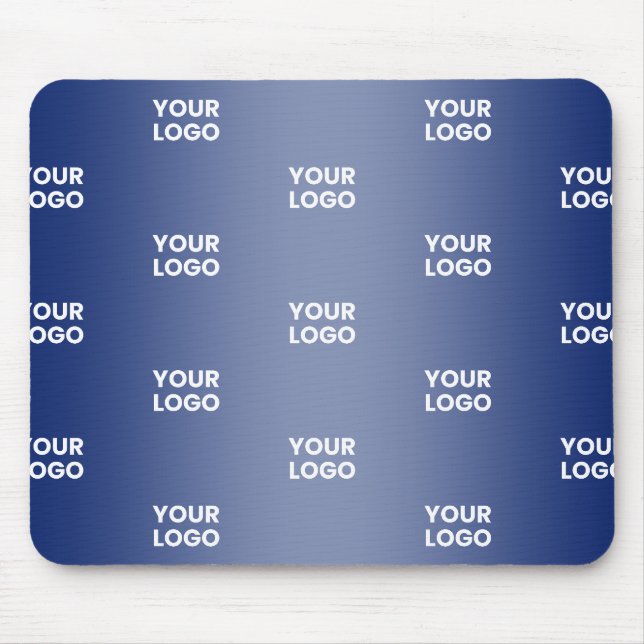 Tapis De Souris Votre logo Simple Répétition Logo Marine Blue Grad (Devant)