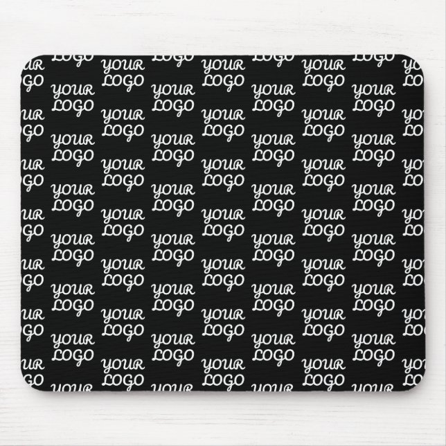 Tapis De Souris Votre logo | Simple répétition Motif de logo (Devant)