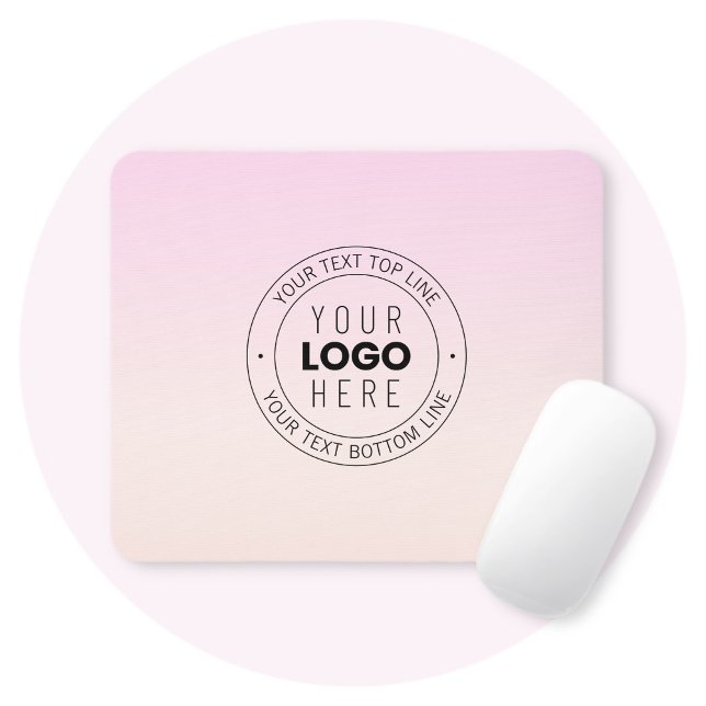 Tapis De Souris Votre logo téléchargé | Texte circulaire modifiabl (Créateur téléchargé)