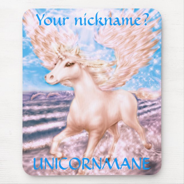 Tapis De Souris Votre surnom ? , UNICORNMANE (Devant)