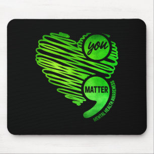 Tapis De Souris Vous Cœur Vert Point-virgule Sensibilisation à la