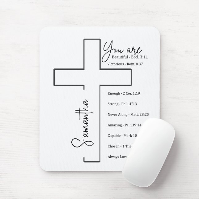 Tapis De Souris Vous êtes belle croix personnalisée (Avec souris)