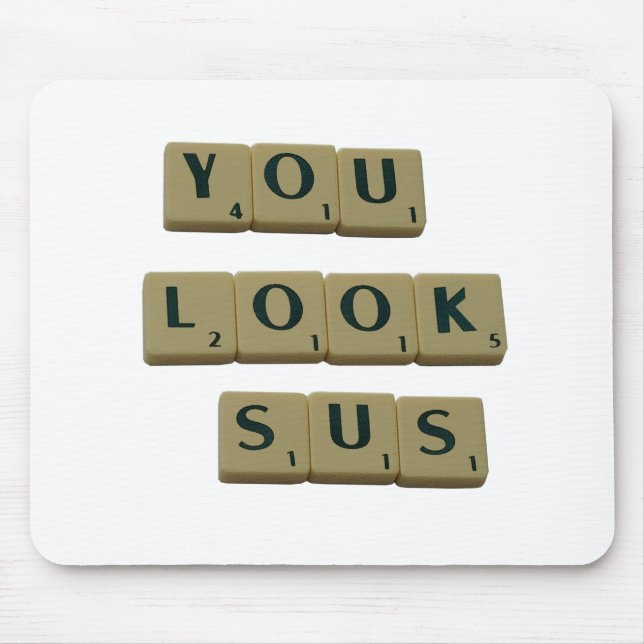Tapis De Souris Vous Regardez SUS Lettre Carreaux Great Quotes Cad (Devant)