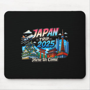 Tapis De Souris Voyage au Japon 2025 Nous arrivons Ensemble Équipe