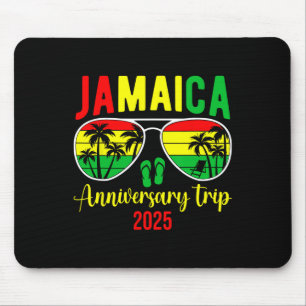 Tapis De Souris Voyage d'anniversaire en Jamaïque 2025 pour couple
