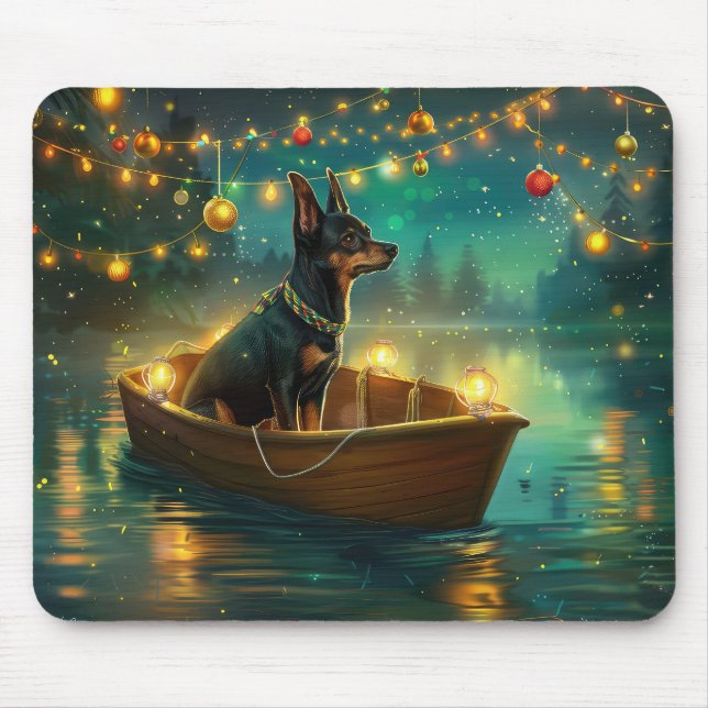 Tapis De Souris Voyage de Noël australien Kelpie (Devant)